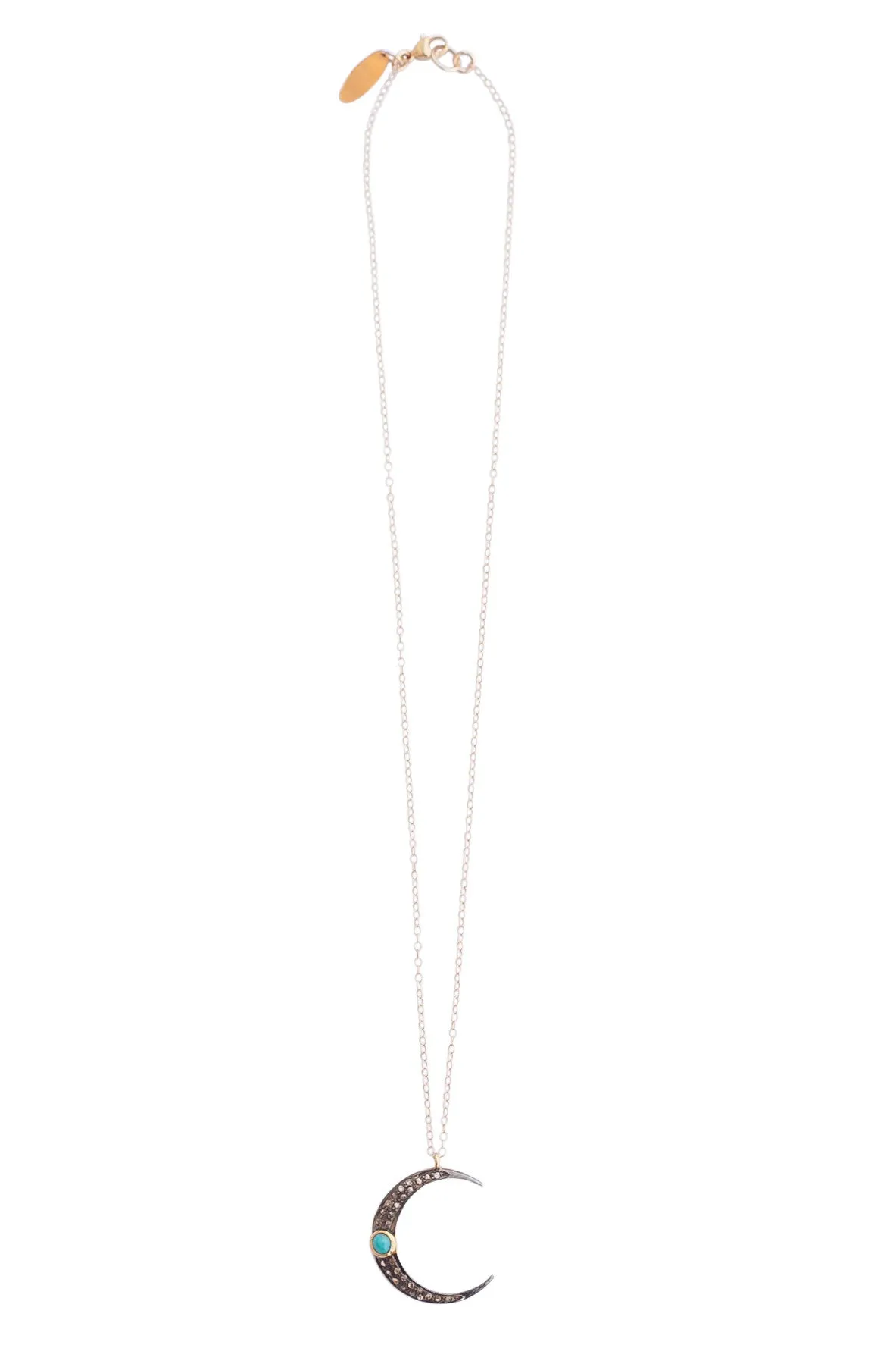 Turquoise Crescent Moon Necklace:  other colors available