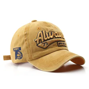 Unisex Retro Letters Embroidery Cap