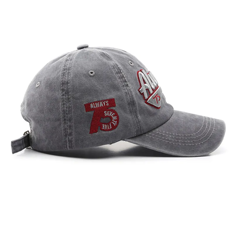 Unisex Retro Letters Embroidery Cap