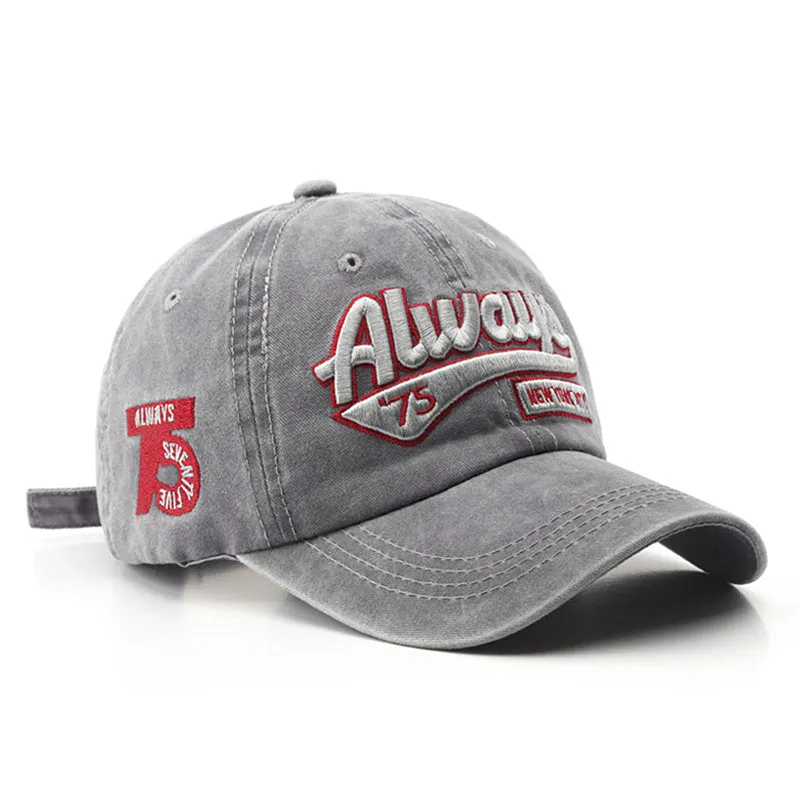 Unisex Retro Letters Embroidery Cap