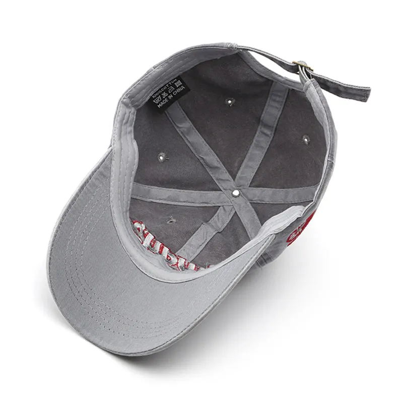 Unisex Retro Letters Embroidery Cap