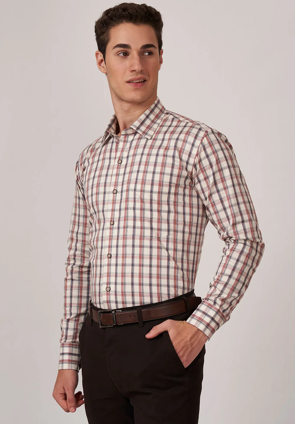 Urban Twist Pure Cotton Formal- Regular Fit  Shirt - 49117