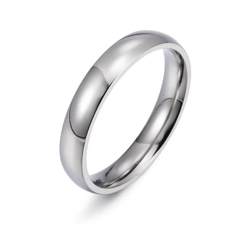 Valentine&#39;s Day Gifts Simple Smooth Plain Ring Classic Gold Color Rings for Women Men Wedding Couple Lovers&#39; Engagement Jewelry