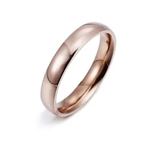 Valentine&#39;s Day Gifts Simple Smooth Plain Ring Classic Gold Color Rings for Women Men Wedding Couple Lovers&#39; Engagement Jewelry