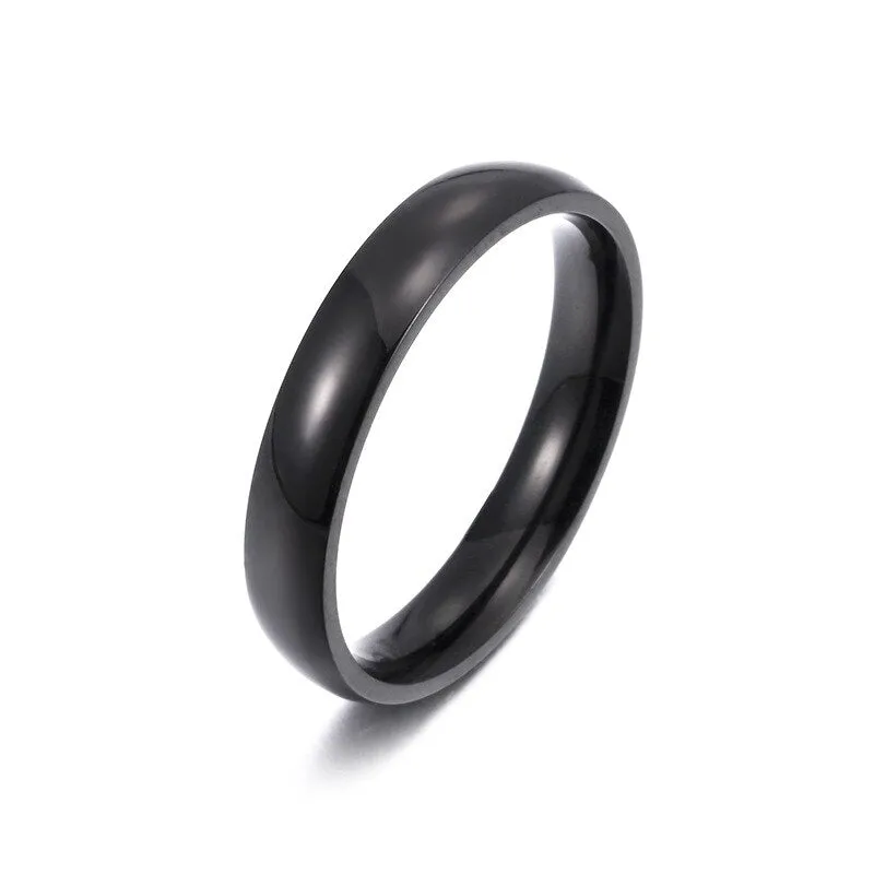 Valentine&#39;s Day Gifts Simple Smooth Plain Ring Classic Gold Color Rings for Women Men Wedding Couple Lovers&#39; Engagement Jewelry