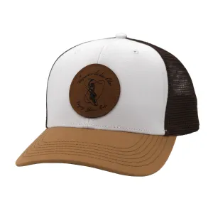 Vaqueros de las Olas Leather Patch Trucker Hat - Brown