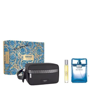 Versace Eau Fraiche 3 Pcs Set:  EDT3 .4 oz, 0.3 oZ Mini, Pouch