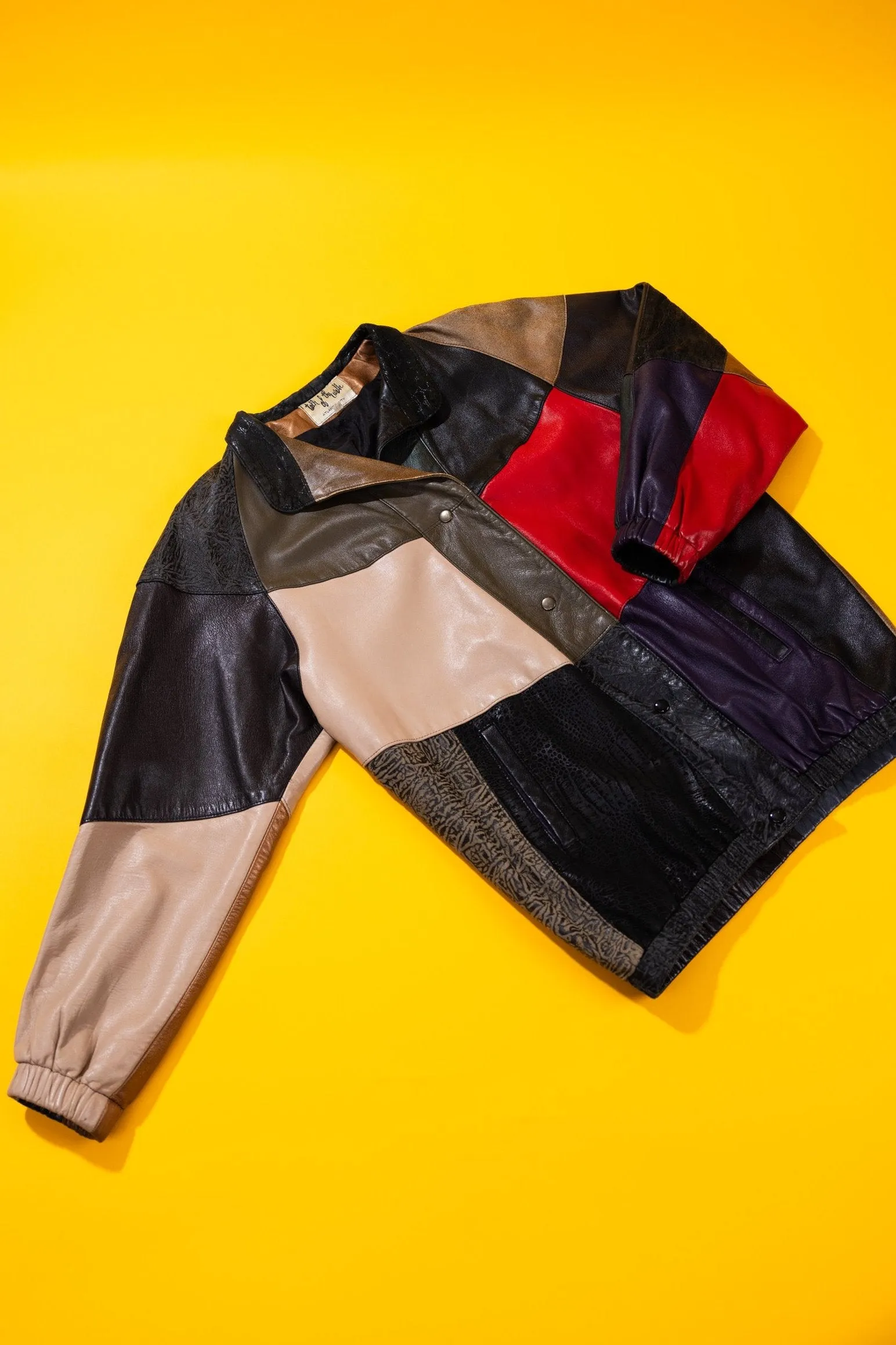 Vintage 80s Talk of the Walk Atlantic City Leather Jacket
