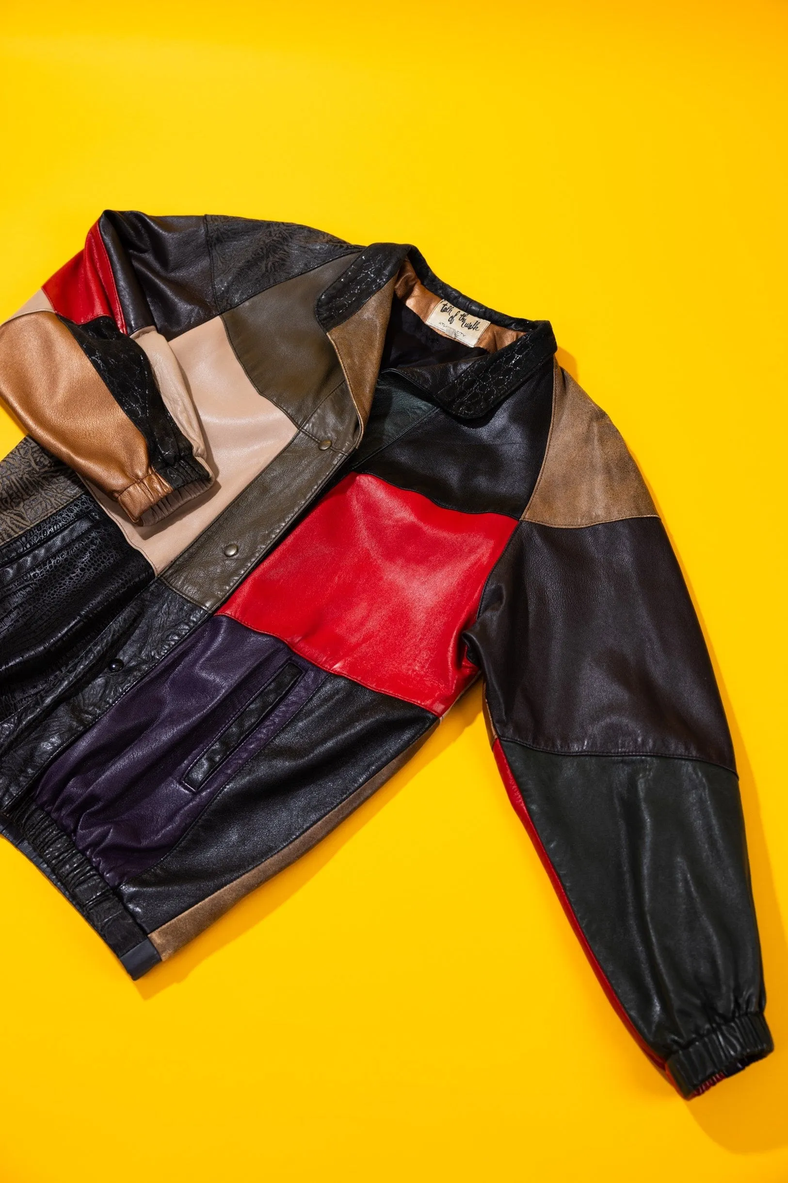 Vintage 80s Talk of the Walk Atlantic City Leather Jacket