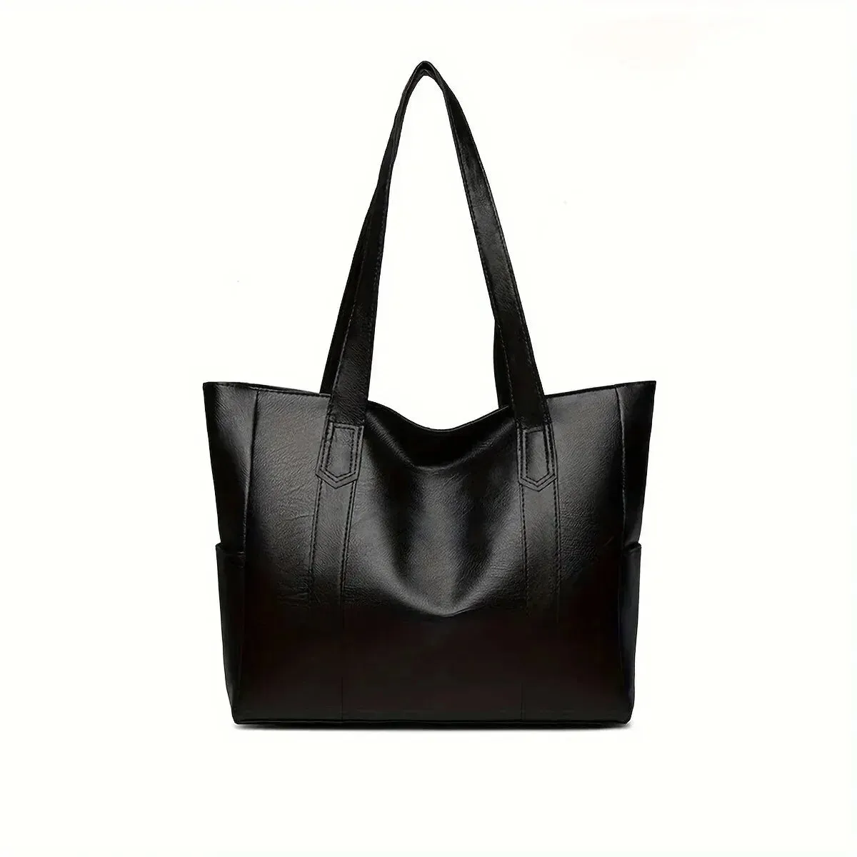 Vintage-Inspired Large Capacity Vegan Tote Bag