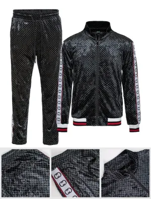 VPS-740 A Essential Black Comfort Men's Track Suit Set 6 PACK