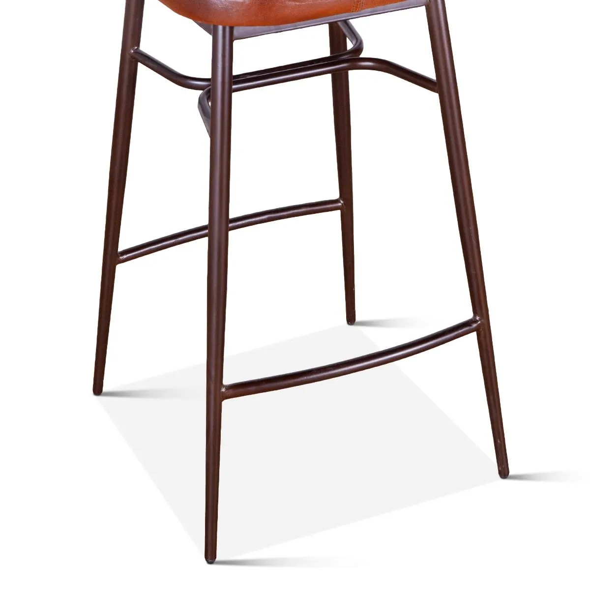 Wellington Backless Leather Bar Stool