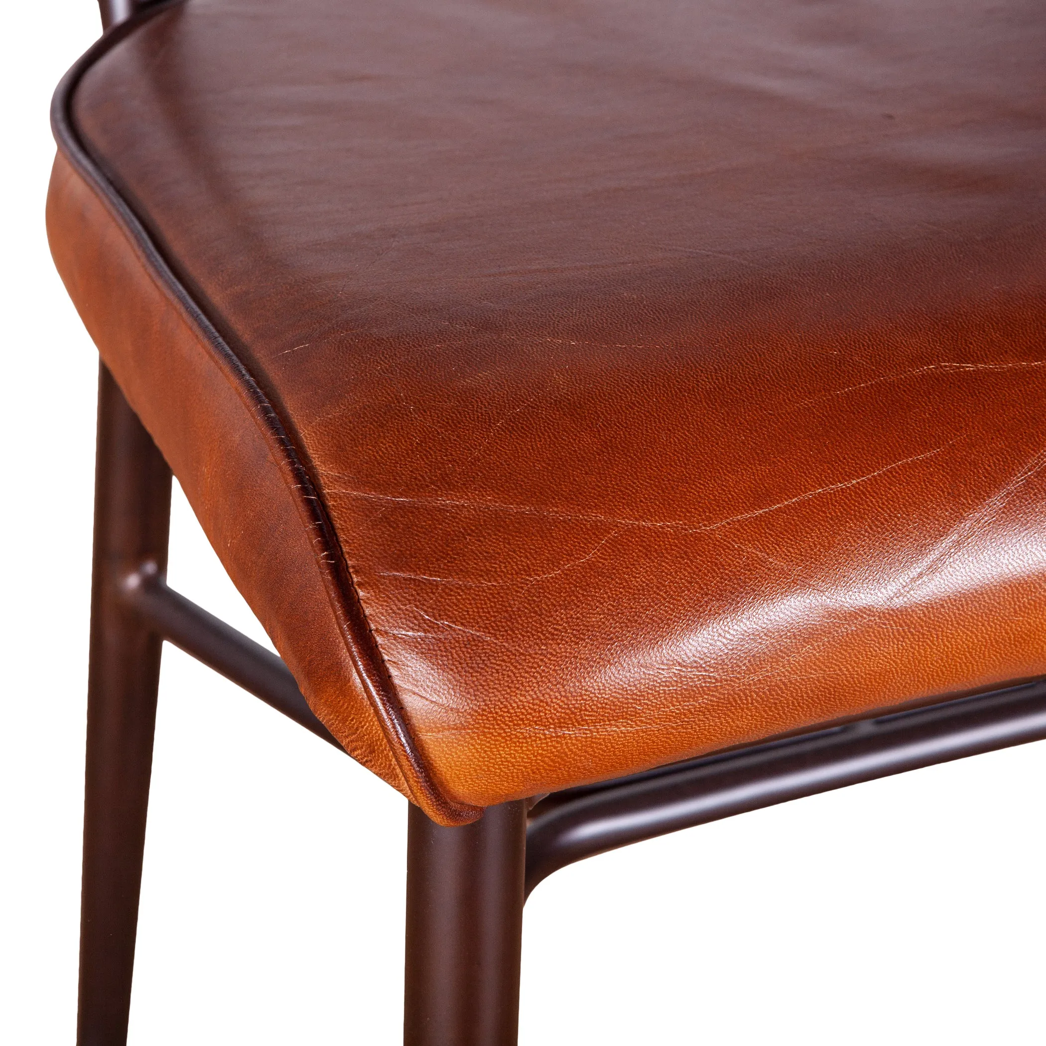 Wellington High Back Leather Counter Chair