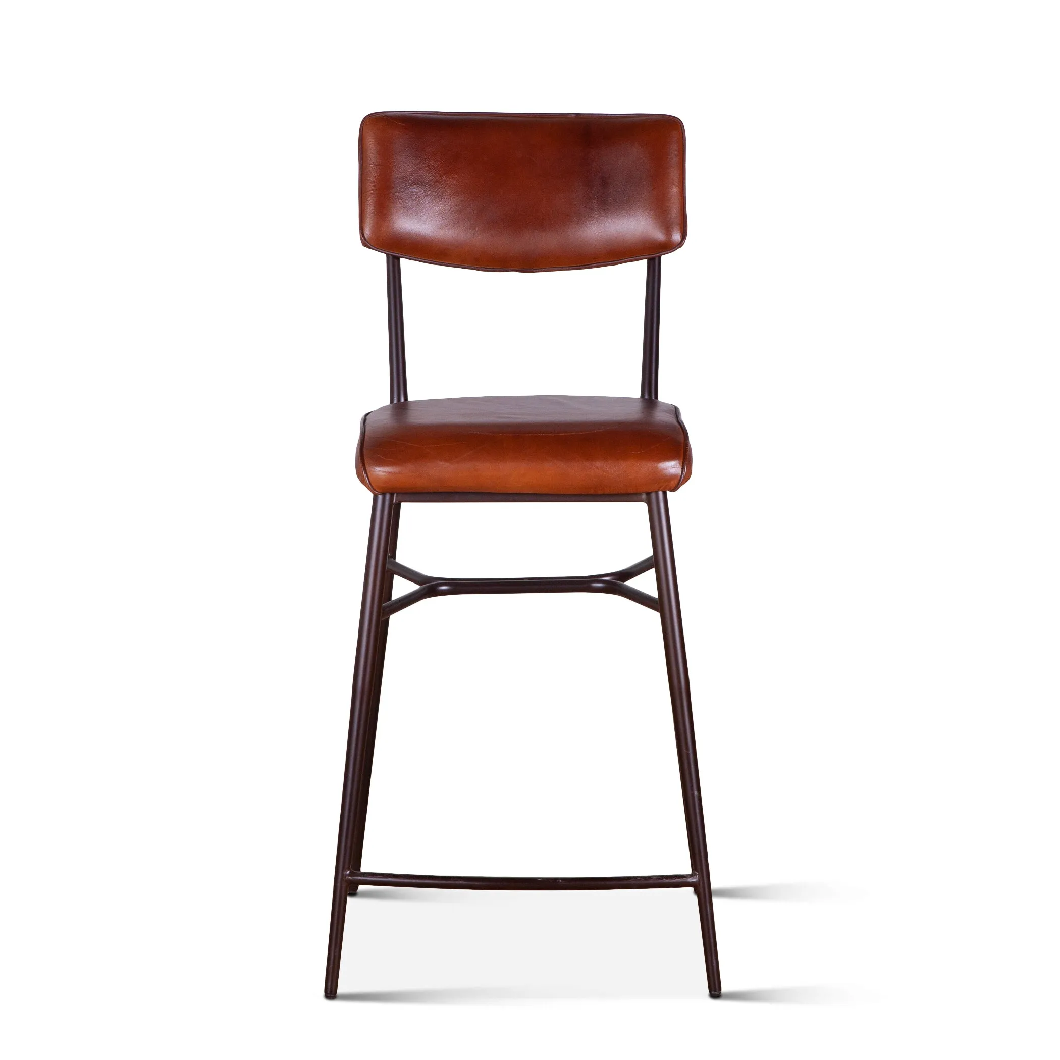 Wellington High Back Leather Counter Chair