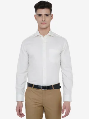 White Checked Regular Fit Formal Shirt | JadeBlue