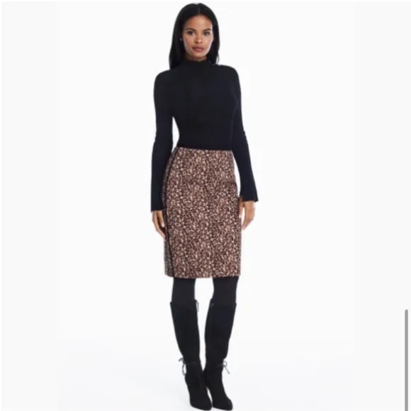 White House Black Market Leopard Print Pencil Skirt work