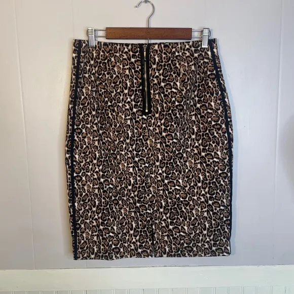 White House Black Market Leopard Print Pencil Skirt work