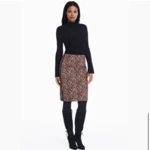 White House Black Market Leopard Print Pencil Skirt work