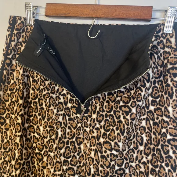 White House Black Market Leopard Print Pencil Skirt work