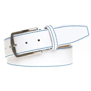 White Pebble Grain Custom Belt