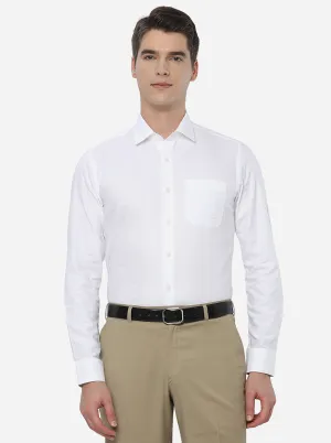 White Striped Slim Fit Formal Shirt | JadeBlue