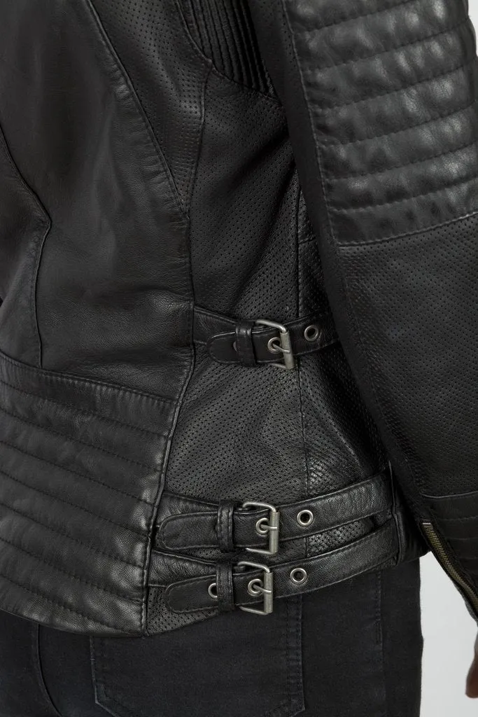 Wild & Free Black Motorcycle Jacket Women