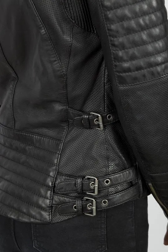 Wild & Free Black Motorcycle Jacket Women