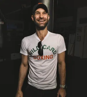 Wild Card Boxing Old School Logo Shirt - White/Green/Orange *Limited Edition*