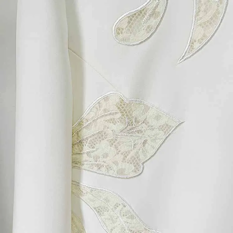 Women White Lace Pantsuits Loose Two Pieces Formal Suit Event Suit