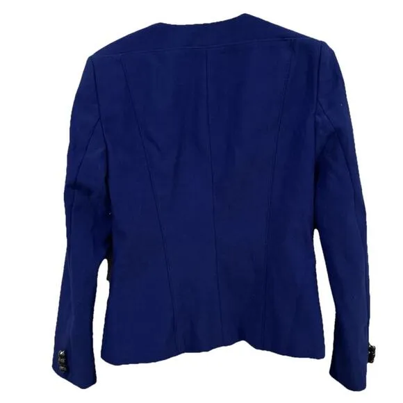 Women’s Proenza Schouler Blue Blazer Jacket Full Zip Size 4 Fancy Formal