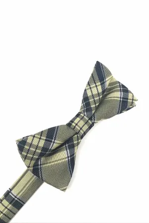 Yellow Madison Plaid Kids Bow Tie