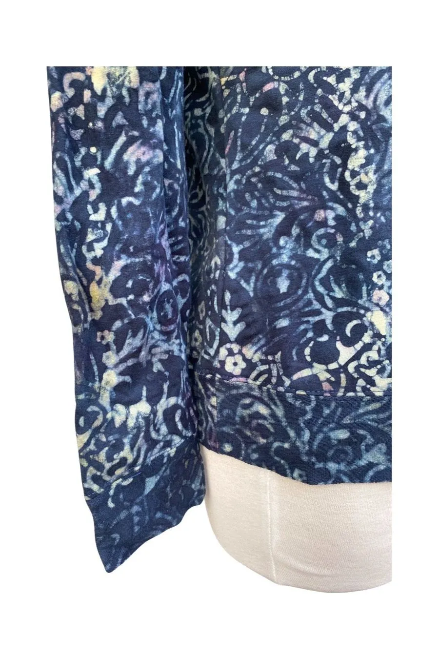 ZOE Long Sleeve Floral Batik Print Top